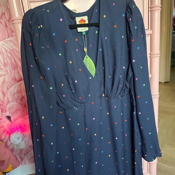 FARM Rio Lucy Dots V-Neck Dress NWT - Picture 6 of 10